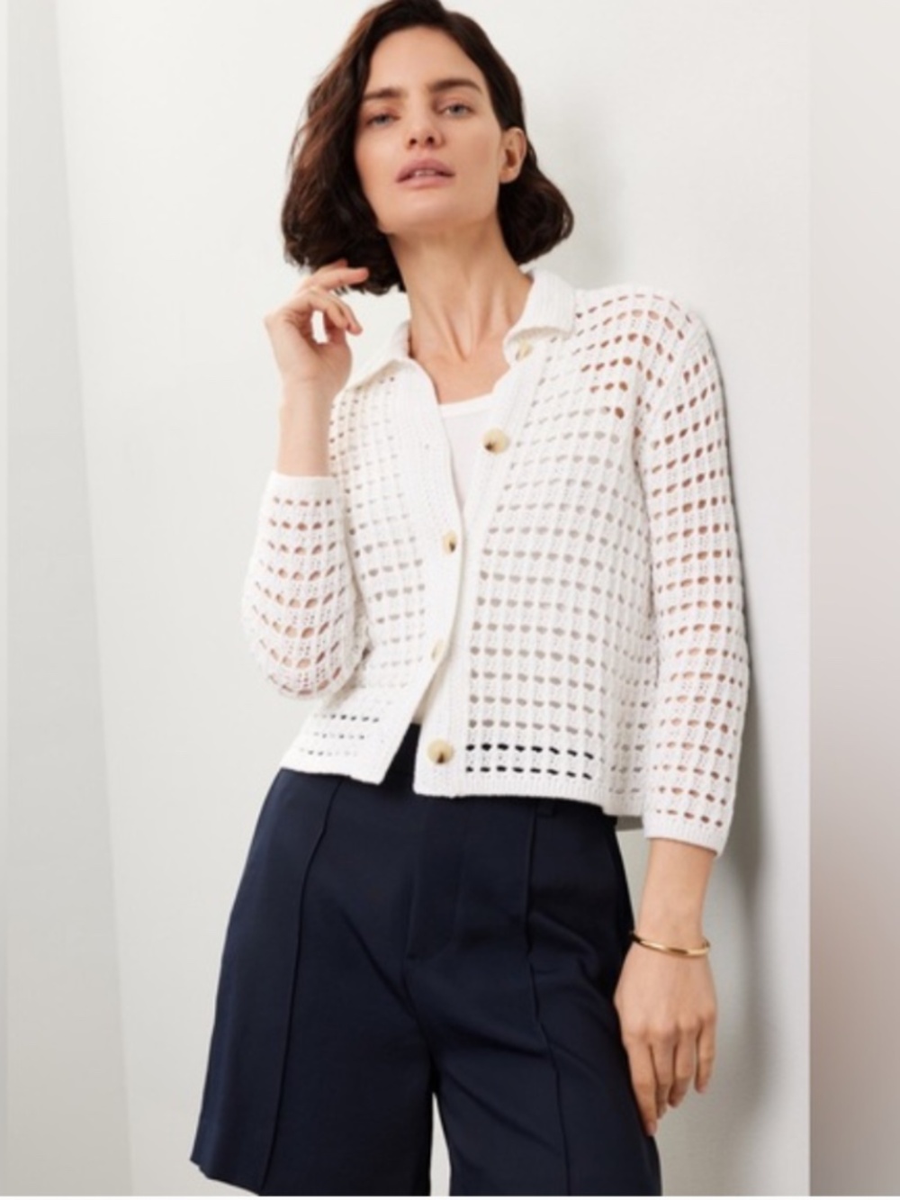 Vince. block stitch cardigan/Jacket sweater, L, CB2621 - Picture 3 of 7
